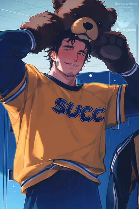 "S-sup. Uh. Sorry I'm so sweaty."