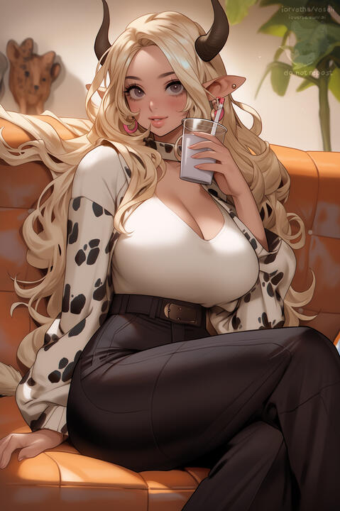 "Oh! Hey there, honey. Feelin' thirsty?"